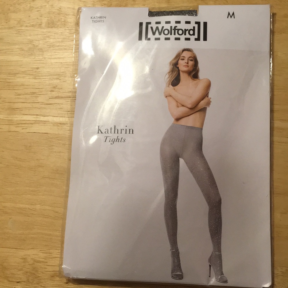 Wolford Kathrin Tights $375 silver glitter ✨Size M